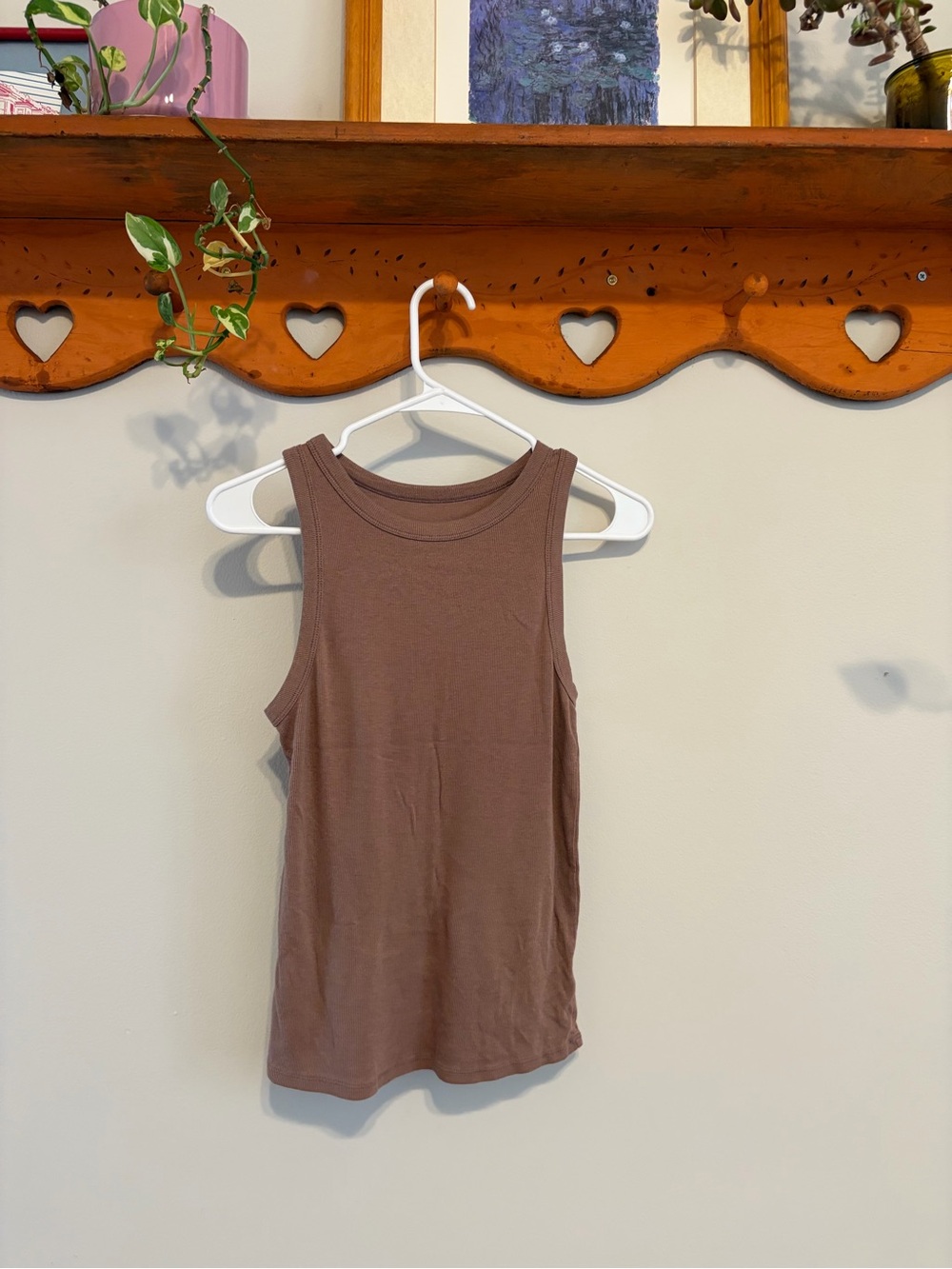 a new day Brown High Neck Tank Top